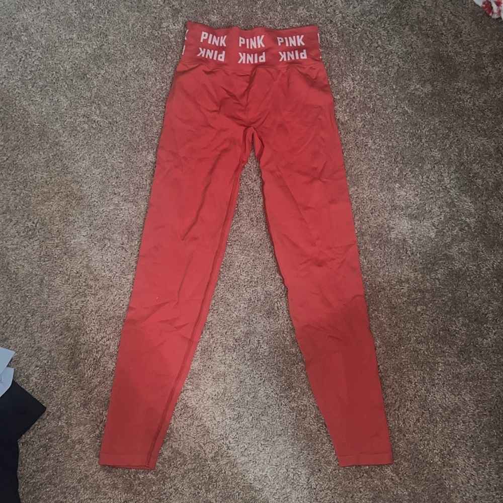PINK Red Leggings